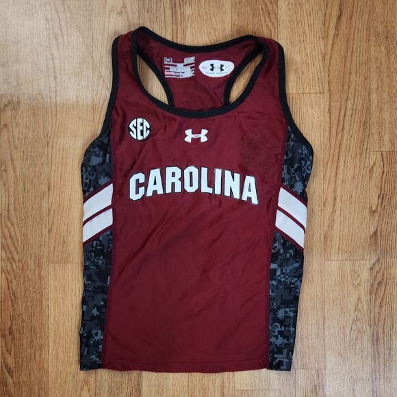 USC Gamecocks Women's Under Armour Singlet Running Jersey - Picture 1 of 4